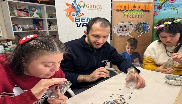 Cam atıklar, Gonca’da sanata dönüştü