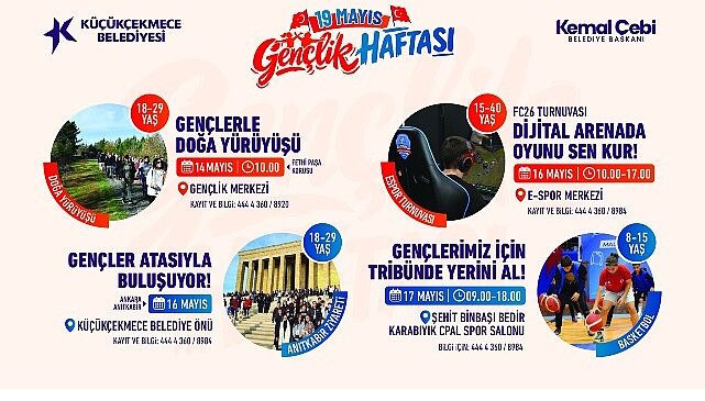 Küçükçekmece’de 19 Mayıs Gençlik Haftası Etkinlikleri Başlıyor