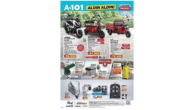 Elektrikli ve Benzinli Mobilite Ürünleri 14 Mayıs’ta A101’de
