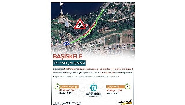 D-130 İzmit istikameti 22 Mayıs’a kadar trafiğe kapalı